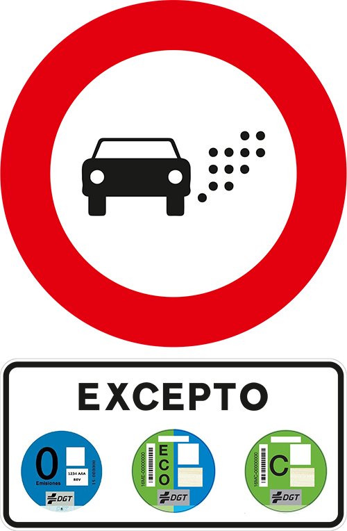 señales dgt contaminacion distintivo ambiental